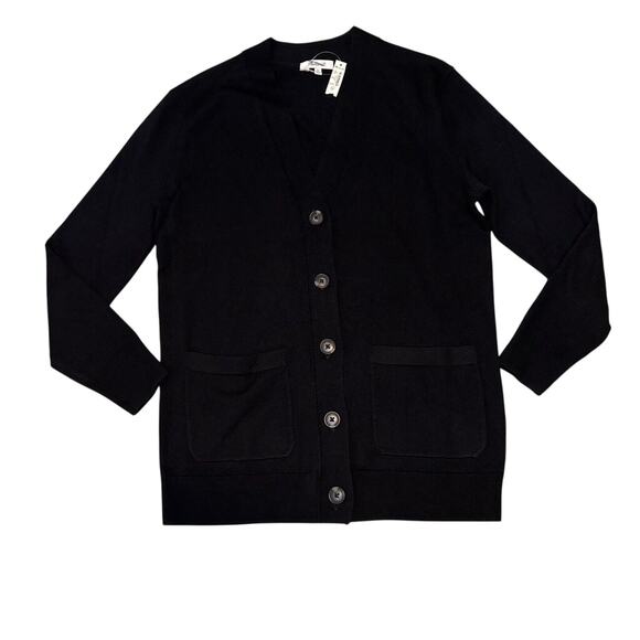 Madewell Merino Wool Black Cardigan XS NWT | Soft Fair Trade Button Down Sweater - Picture 5 of 8